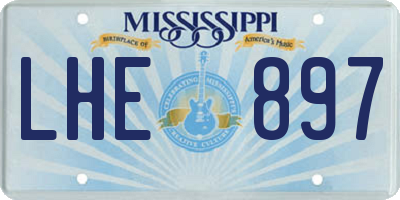 MS license plate LHE897