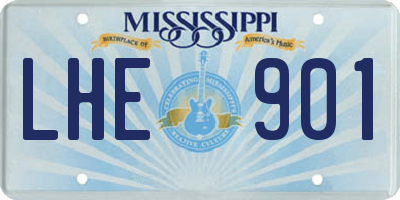 MS license plate LHE901