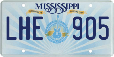 MS license plate LHE905