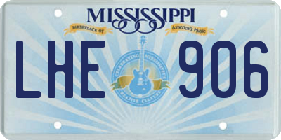 MS license plate LHE906