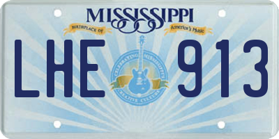 MS license plate LHE913