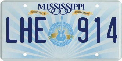 MS license plate LHE914