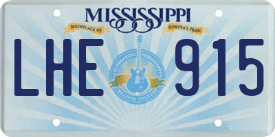 MS license plate LHE915