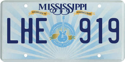 MS license plate LHE919
