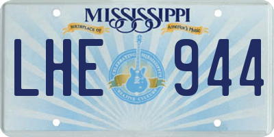 MS license plate LHE944