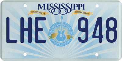 MS license plate LHE948