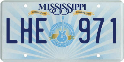 MS license plate LHE971