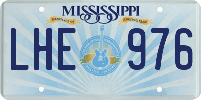 MS license plate LHE976