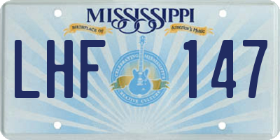 MS license plate LHF147