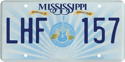 MS license plate LHF157