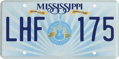 MS license plate LHF175