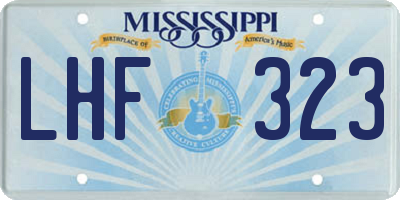 MS license plate LHF323
