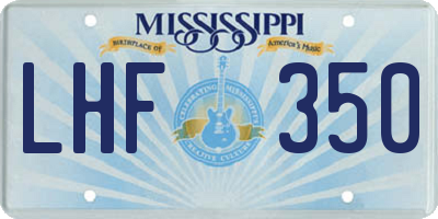 MS license plate LHF350