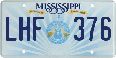 MS license plate LHF376