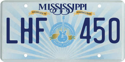 MS license plate LHF450