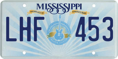 MS license plate LHF453