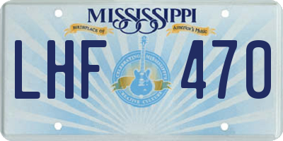 MS license plate LHF470