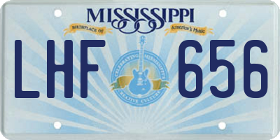 MS license plate LHF656