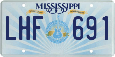 MS license plate LHF691