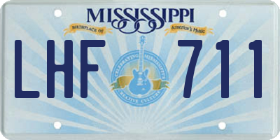 MS license plate LHF711