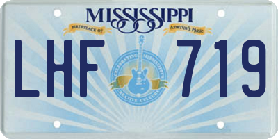 MS license plate LHF719