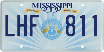 MS license plate LHF811