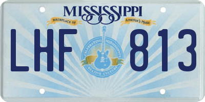 MS license plate LHF813