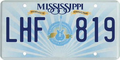 MS license plate LHF819