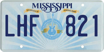 MS license plate LHF821