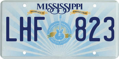 MS license plate LHF823