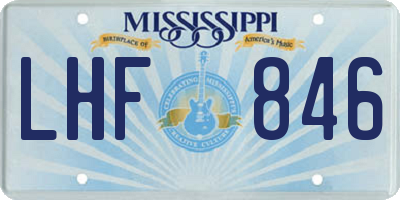MS license plate LHF846