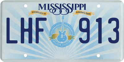 MS license plate LHF913