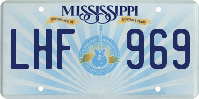 MS license plate LHF969