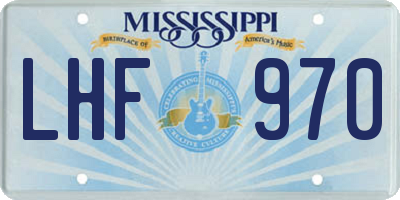 MS license plate LHF970