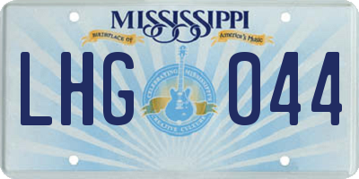 MS license plate LHG044