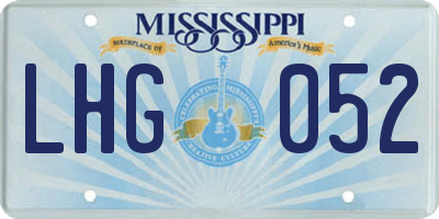 MS license plate LHG052