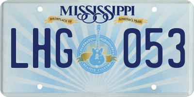 MS license plate LHG053