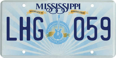 MS license plate LHG059