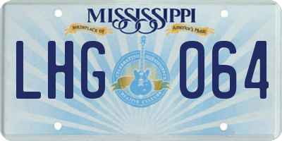 MS license plate LHG064