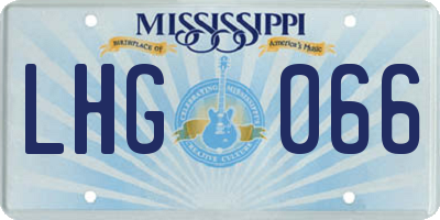 MS license plate LHG066