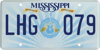 MS license plate LHG079