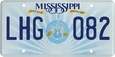 MS license plate LHG082