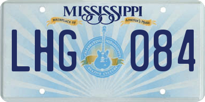 MS license plate LHG084