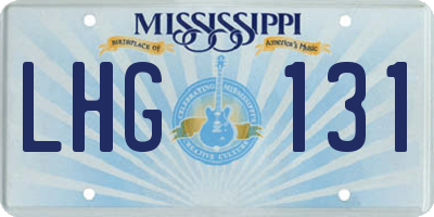 MS license plate LHG131