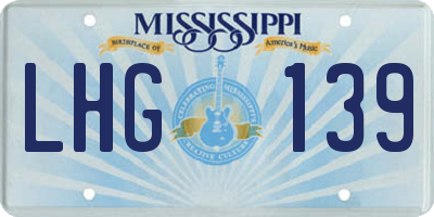 MS license plate LHG139