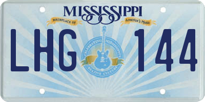 MS license plate LHG144