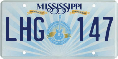 MS license plate LHG147