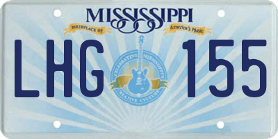 MS license plate LHG155