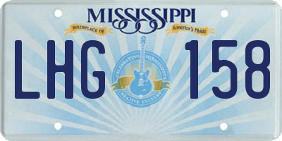 MS license plate LHG158
