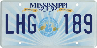 MS license plate LHG189